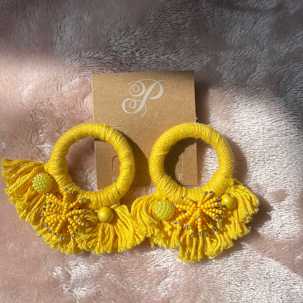 Yellow earrings